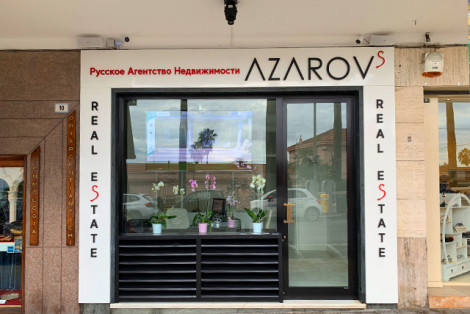 Nekilnojamojo turto agentūros AZAROVS biuras San Reme, corso Imperatrice, 8 "plotis =